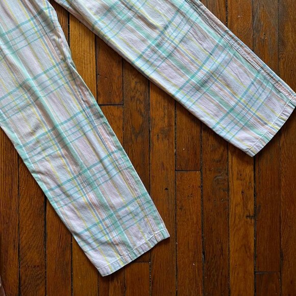 Vintage 90s Ralph Lauren Polo Golf‎ Plaid Pants Women Size 8 White Green Pink - Picture 3 of 6
